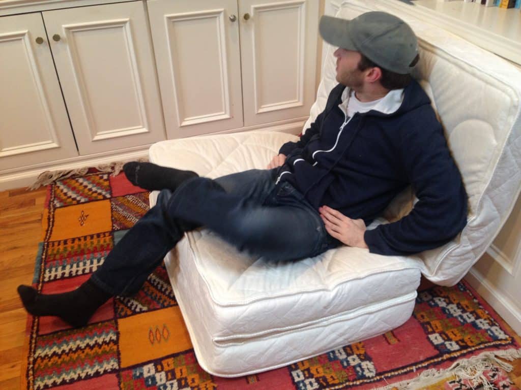 Ooroo Bed as chair