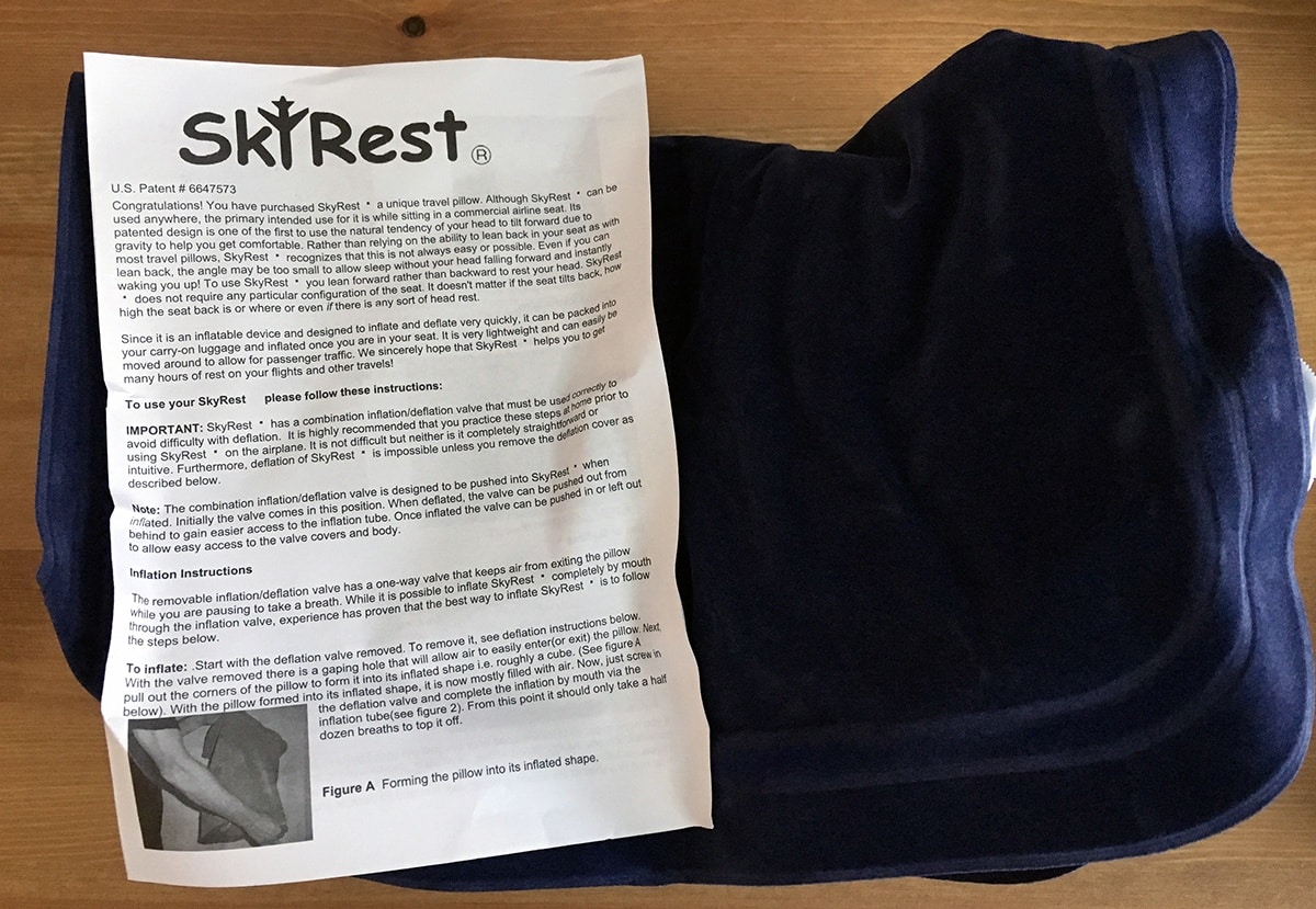 SkyRest Inflatable Travel Pillow