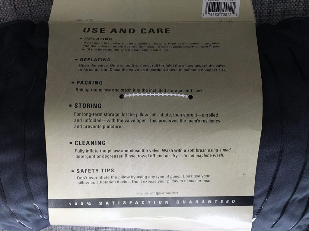 REI SelfInflating Travel Pillow (2024) Mattress Clarity