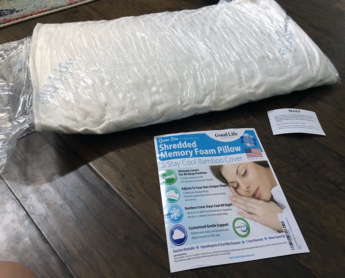 Good Life Essentials Shredded Memory Foam Pillow Review