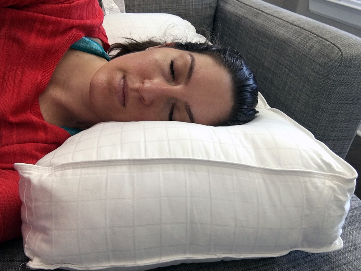 beyond down gel fiber side sleeper pillow