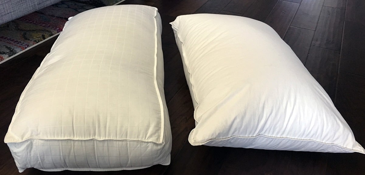 Pillow Reviews Beyond Down Gel Fiber Vs Eluxury Supply Hotel