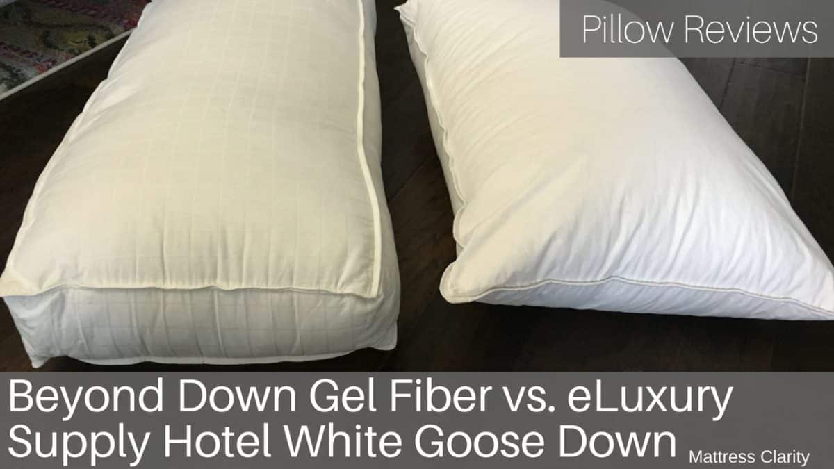 Beyond Down Gel Fiber vs eLuxury Supply Pillow