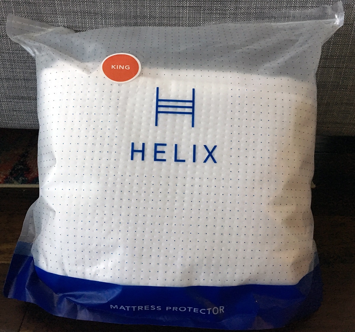 Helix mattress protector in packaging