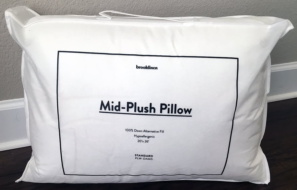 Down Alternative Pillow - Eco-Conscious and Allergy-Friendly Fill - Size Standard by Brooklinen - Holiday Gift Ideas