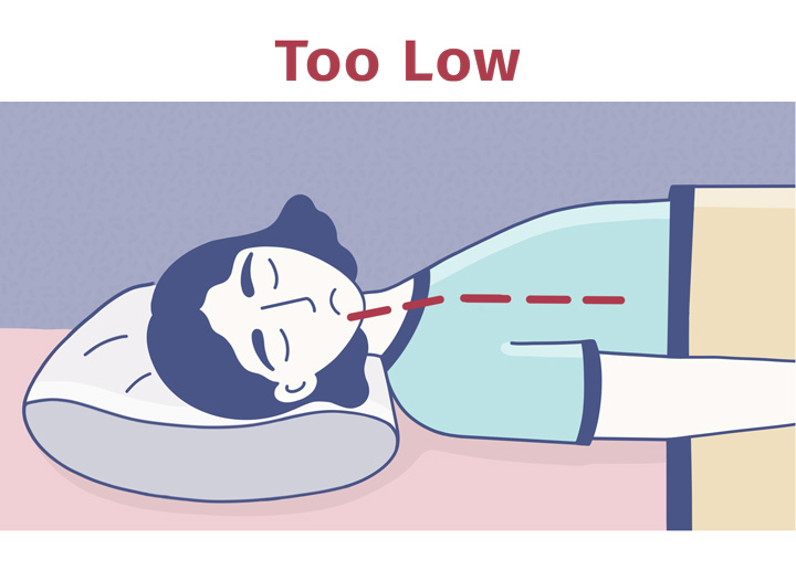 low pillow for back sleepers