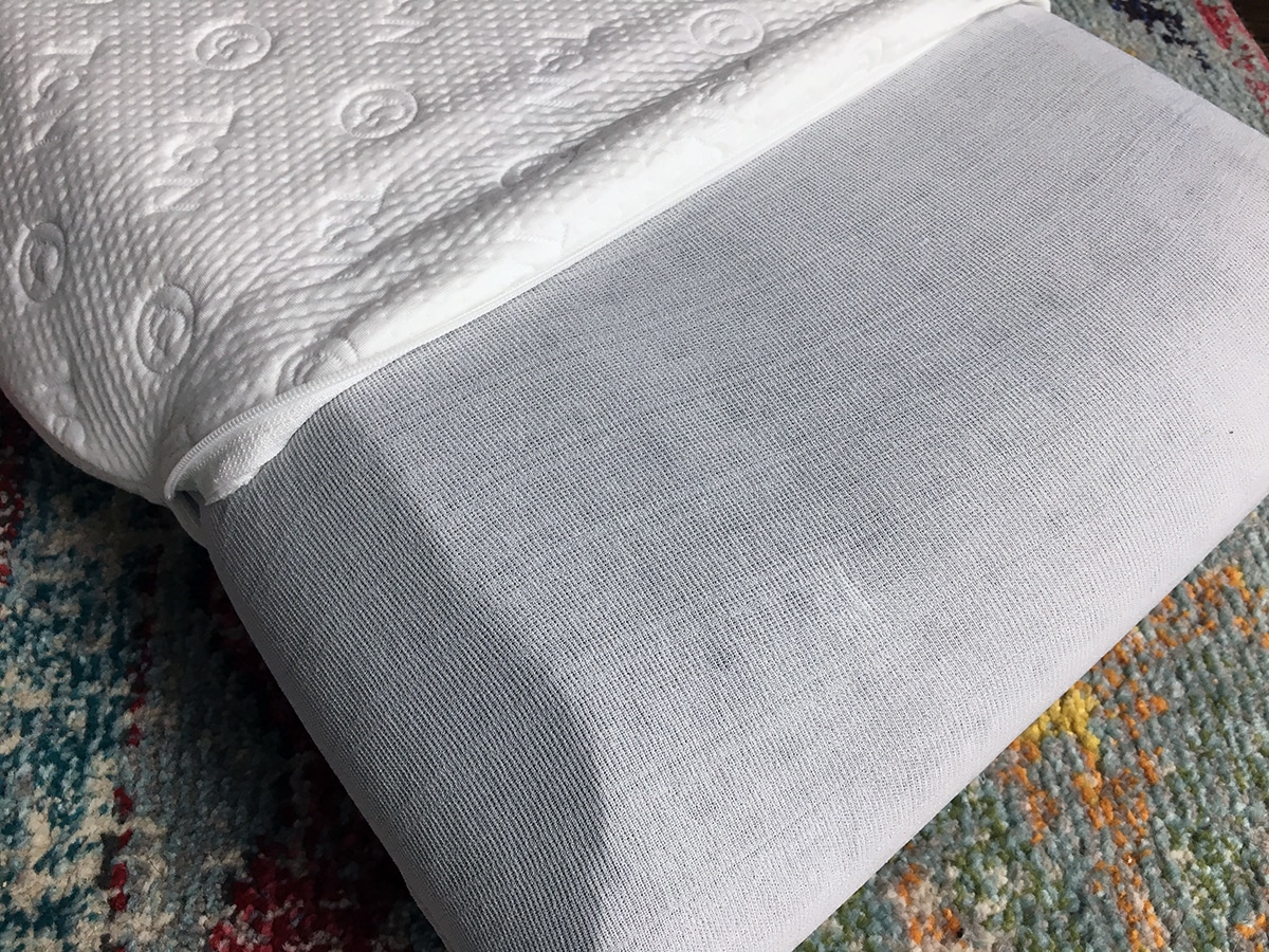 A Tuft and Needle Foam Pillow shows it foam core. 