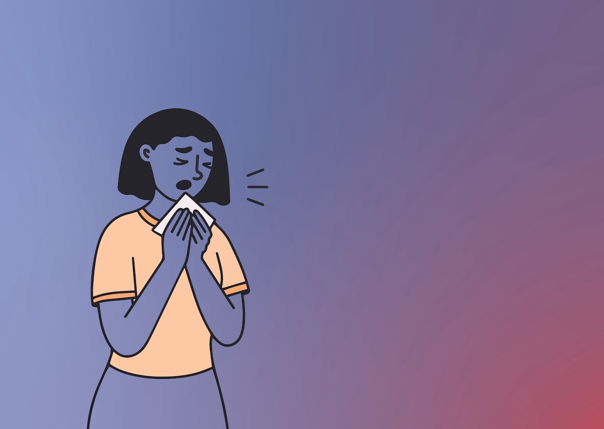 woman coughing