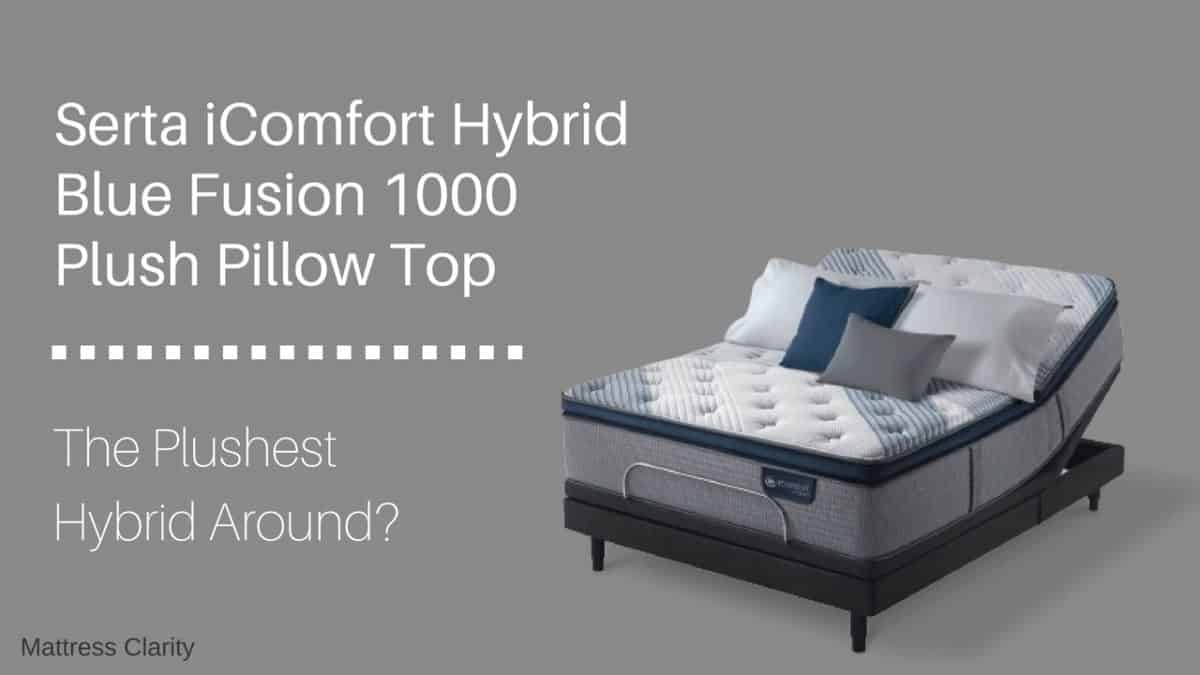 blue fusion 1000 plush pillow top