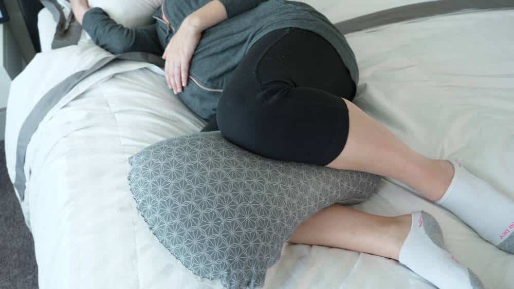 pregnancy pillow between the knees