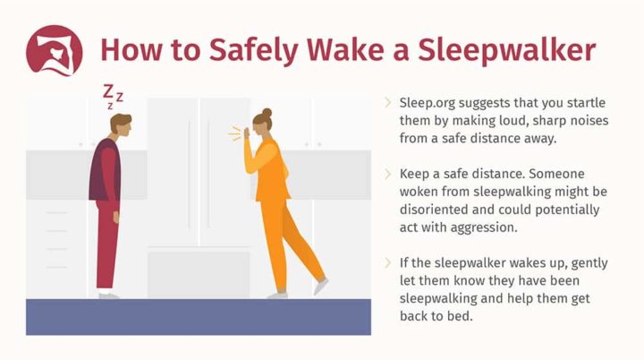 how to wake a sleepwalker