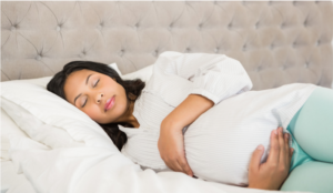 sleeping pregnant woman