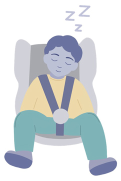 Child Sleeping In Carseat