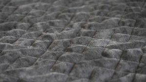 A close up of a weighted blanket.