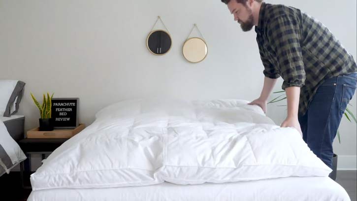 Parachute Down Feather Bed Review A, Twin Xl Feather Bed Mattress Topper