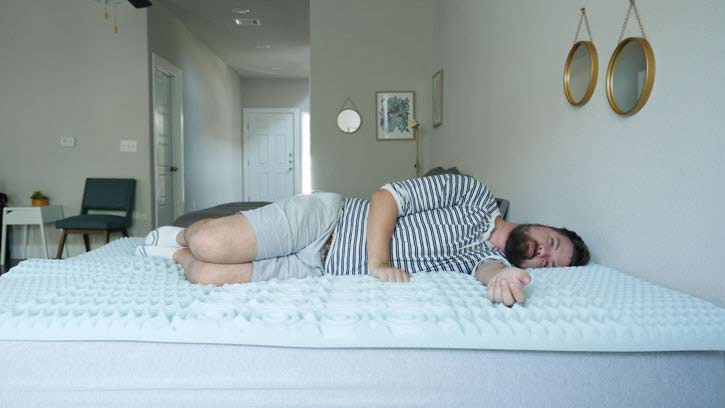 Side Sleeping On The Lucid 5 Zone Mattress Topper