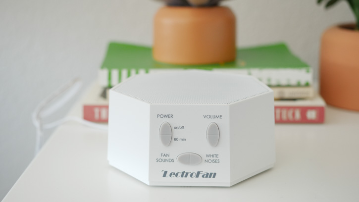 'LectroFan Classic White Noise Machine has no LED light to distract during sleep