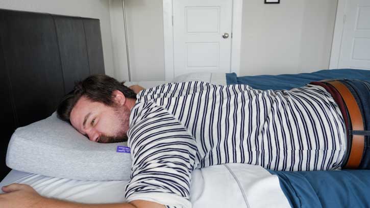 Cushion Lab's contour pillow is not a good fit for stomach sleepers
