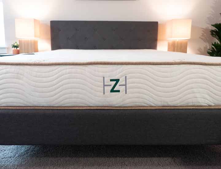 Zenhaven mattress on platform bed