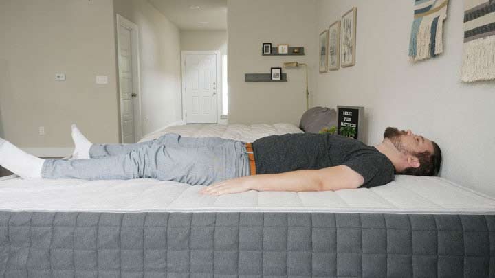 Helix PLUS Mattress - Back Sleeping