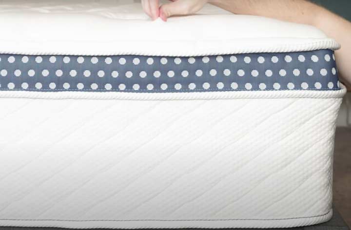 A side shot of the WinkBed mattress