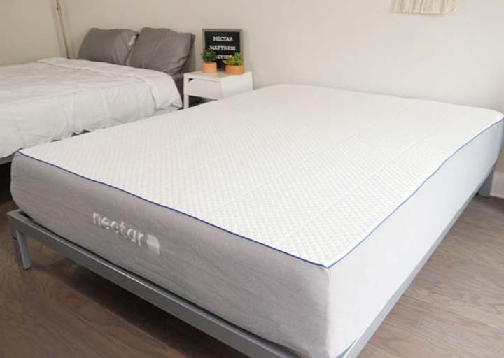 Nectar mattress on bed frame