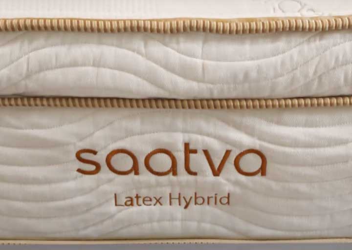 close up image of the Saatva Latex Hybrid mattress