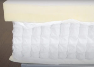 close up image of the Helix Moonlight mattress without the cover