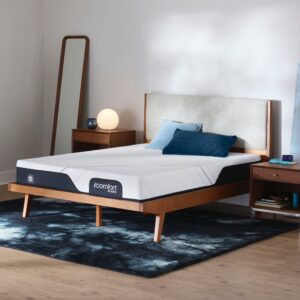 Serta iComfort CF1000 mattress on mid century modern bed frame
