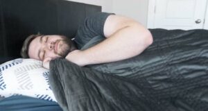 Hush Weighted Blanket Sleeping