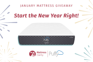 puffy lux mattress with fireworks