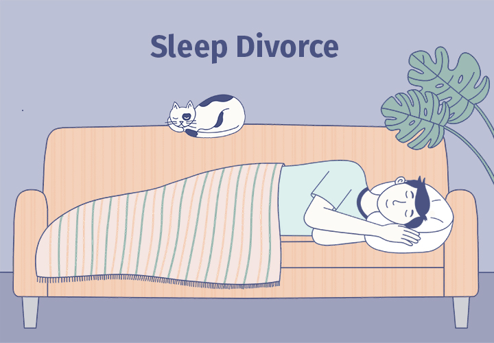 Man sleeping on couch