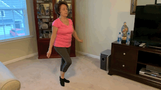 Woman doing balance exercises