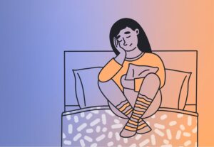Woman with mental health condition