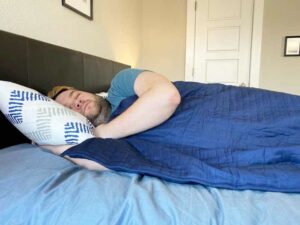 Sleeping with the Gravity Cooling Weighted Blanket