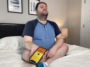 Tony meditates using the Headspace app