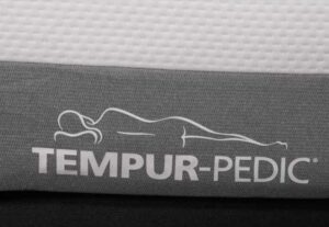 A close shot of the Tempur-Pedic logo