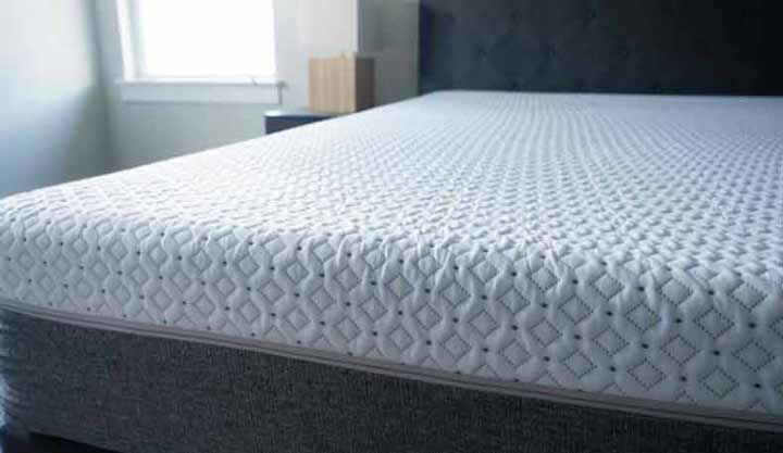 A wide shot of the Endy Mattress cover.