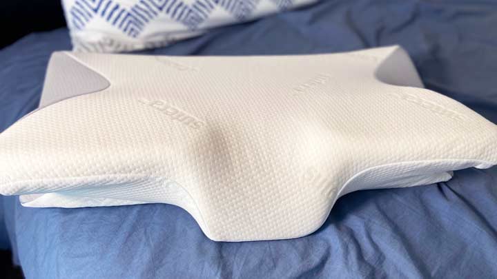 An image of the Sutera Dreams pillow, an example of a cervical pillow.