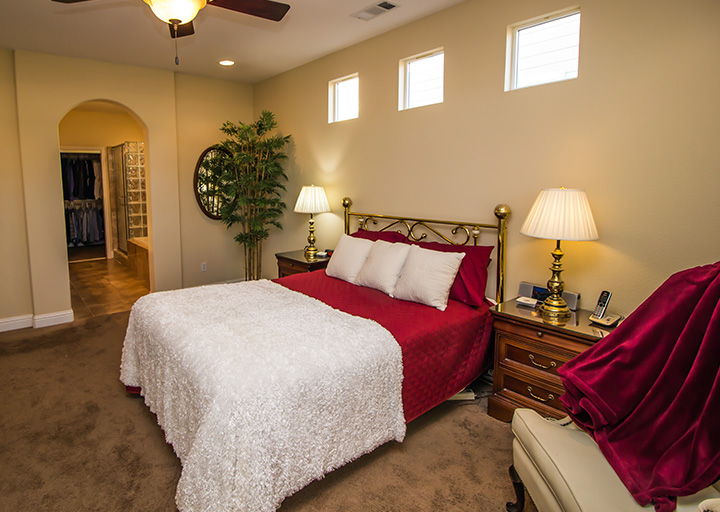 Brass Bed in master bedroom