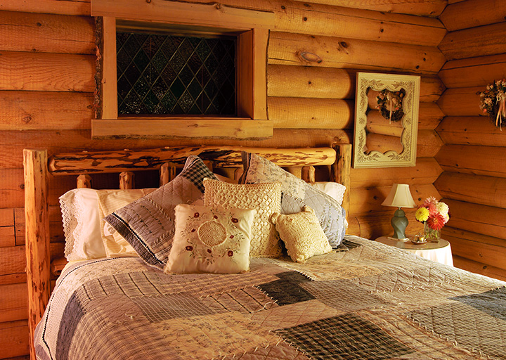 Country Bed in a cabin