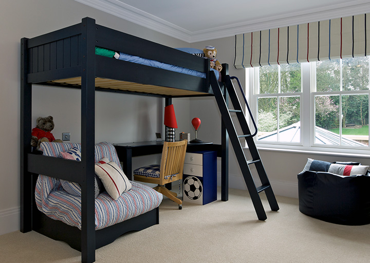 Loft bed in child's bedroom