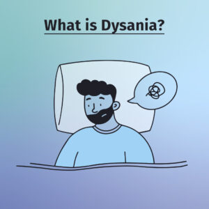 dysania; anxious man lying in bed
