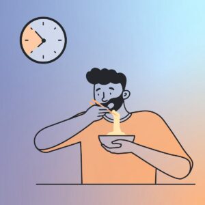 Man eating food 3 hours before bed