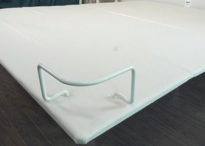 A close shot of the Avocado Adjustable Base without a mattress on it