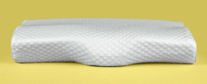 ecoden pillow on yellow background