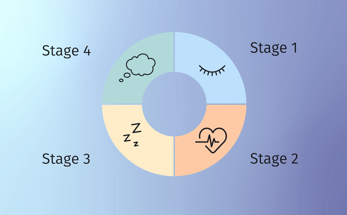 graphic of the 4 sleep stages