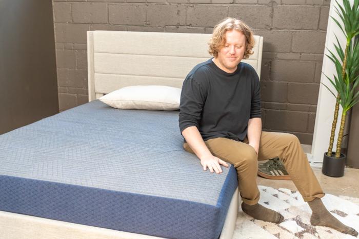 seated edge support test on the dreamfoam essential mattress