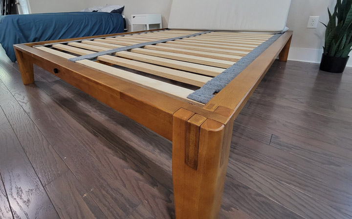 A wide angle shot of the Thuma Bed