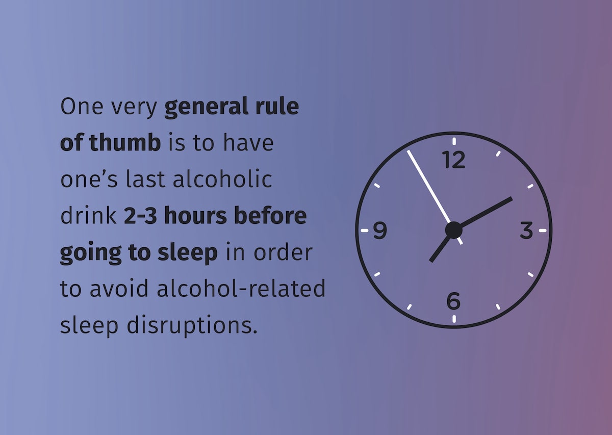 advice about drinking alcohol before bed